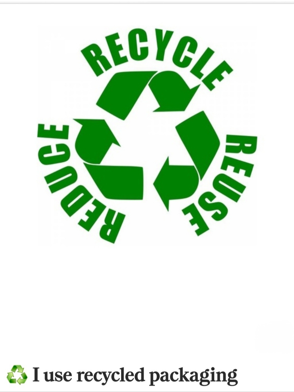 I use recycled packaging. Near new boxes and bags. 🌎 💚🌿